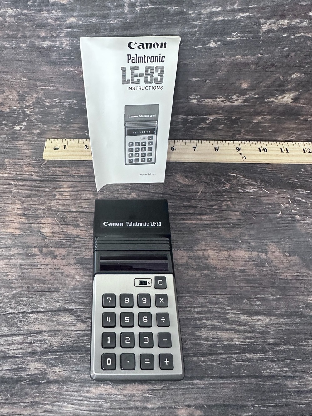 Canon Palmtronic LE-83 Black and Silver Portable Calculator
